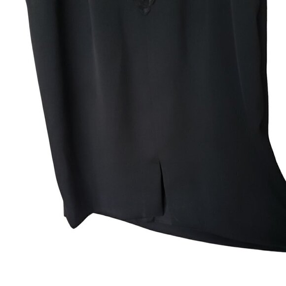 Vintage 90s Y2K Little Black Dress By Andrea Polizzi With Corded Lace Detail - Picture 7 of 8